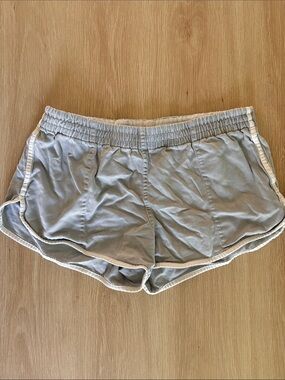 Vintage JCREW Women's Light Gray Elastic-Waist Lounge Shorts